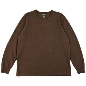 Eddie Bauer Brown Crewneck Sweater Mens Medium Soft Minimalist Classic